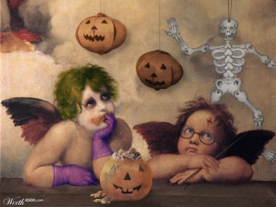 Картины в костюмах для Хэллоуина