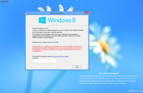 Тестовая версия Windows 8.1 доступна для скачивания