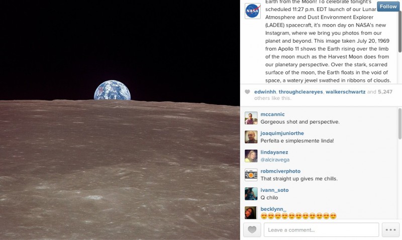 NASA появилось в Instagram