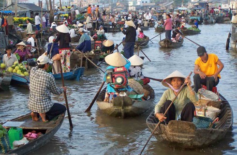 Жизнь водного лабиринта в дельте реки Меконг
