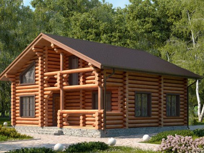 Загородный деревянный дом
