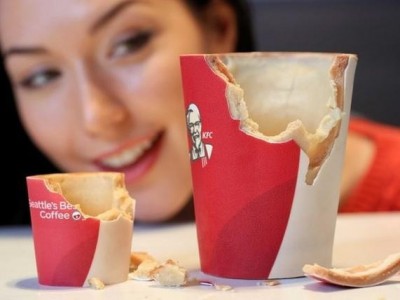 Съедобная чашка от KFC