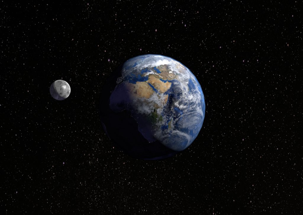 Звёздное небо и космос в картинках - Страница 2 Earth_and_moon_by_zaelkrie-d5ig99b