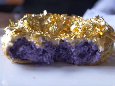 Самый дорогой пончик Golden Cristal Ube Donat