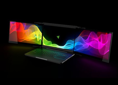 Razer создала ноутбук с тремя мониторами